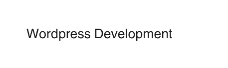 Wordpress Development